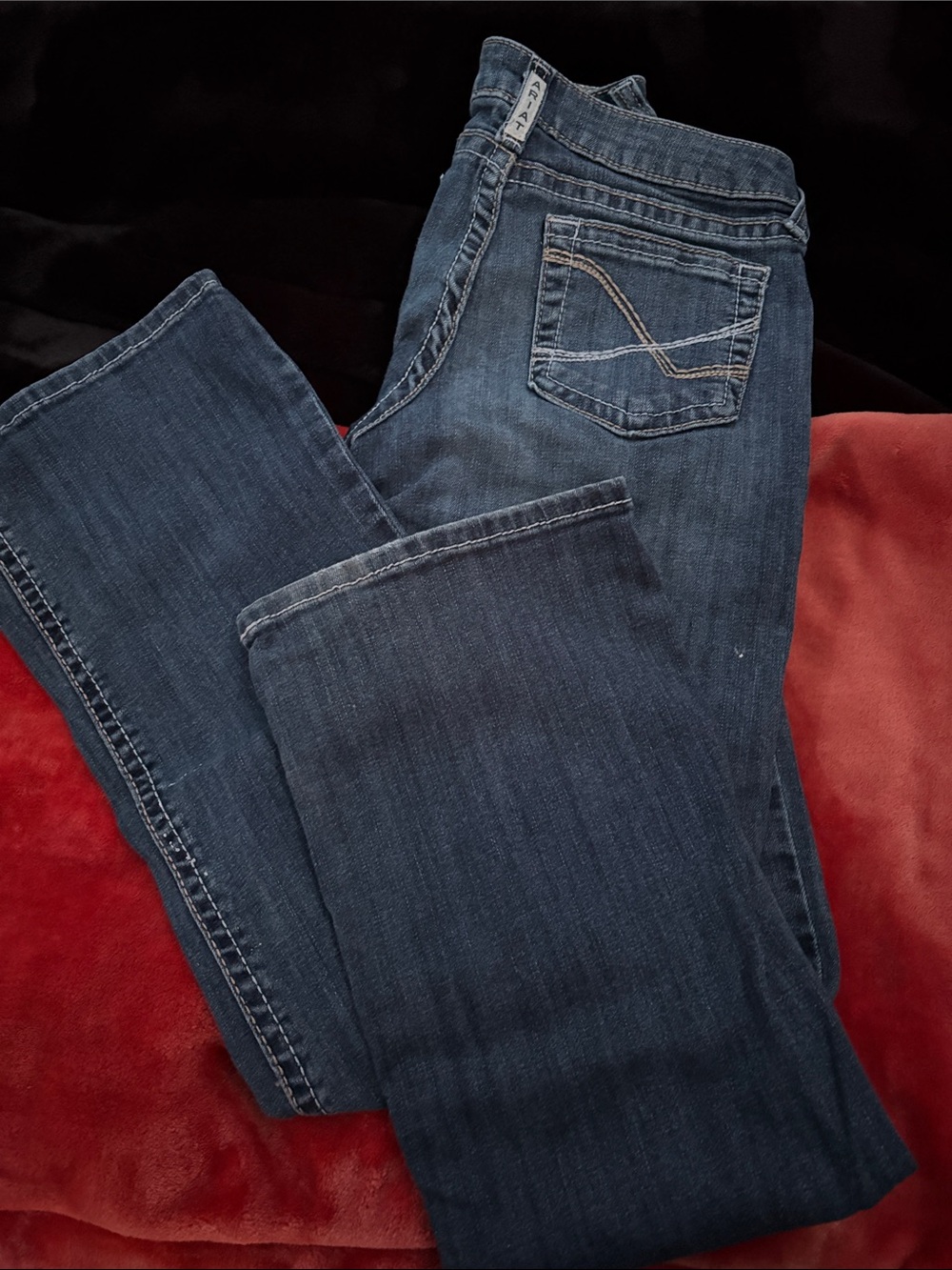 Ariat Women's Boot Cut Jeans - Dark Blue Denim